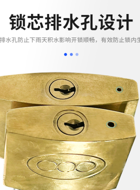 加厚纯铜挂锁户外防水室外防锈全铜芯小锁头锁门家用柜子迷你锁子