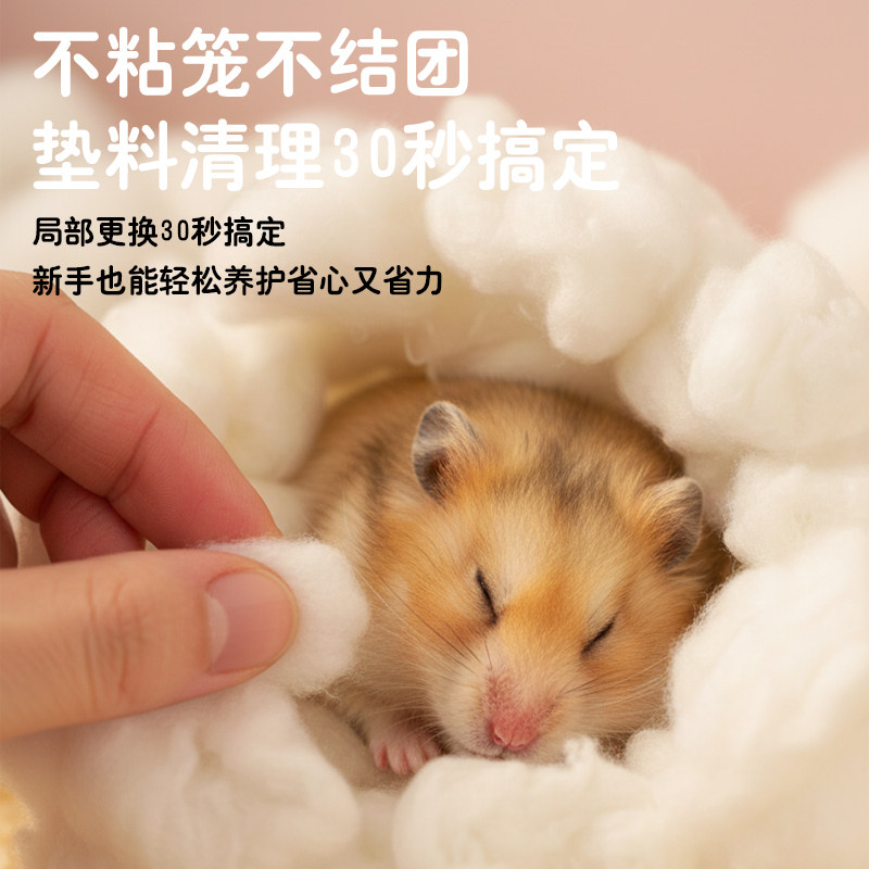 仓鼠金丝熊天然暖绒棉花仓鼠保暖过冬棉柔软亲肤宠物仓鼠垫料用品,淘宝优惠券,粉丝福利购,淘宝优惠卷