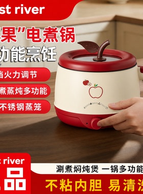 苹果电火锅宿舍家用学生小型一人煮面小火锅多功能小功率一体电锅