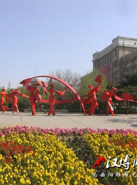 大型玻璃钢仿铜人物雕塑公园小品景观雕塑扭秧歌文化主题玻璃钢