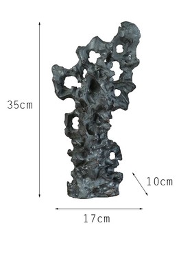 新中式假山太湖石摆件陶瓷工艺品样板房客厅玄关会客厅软装装饰品