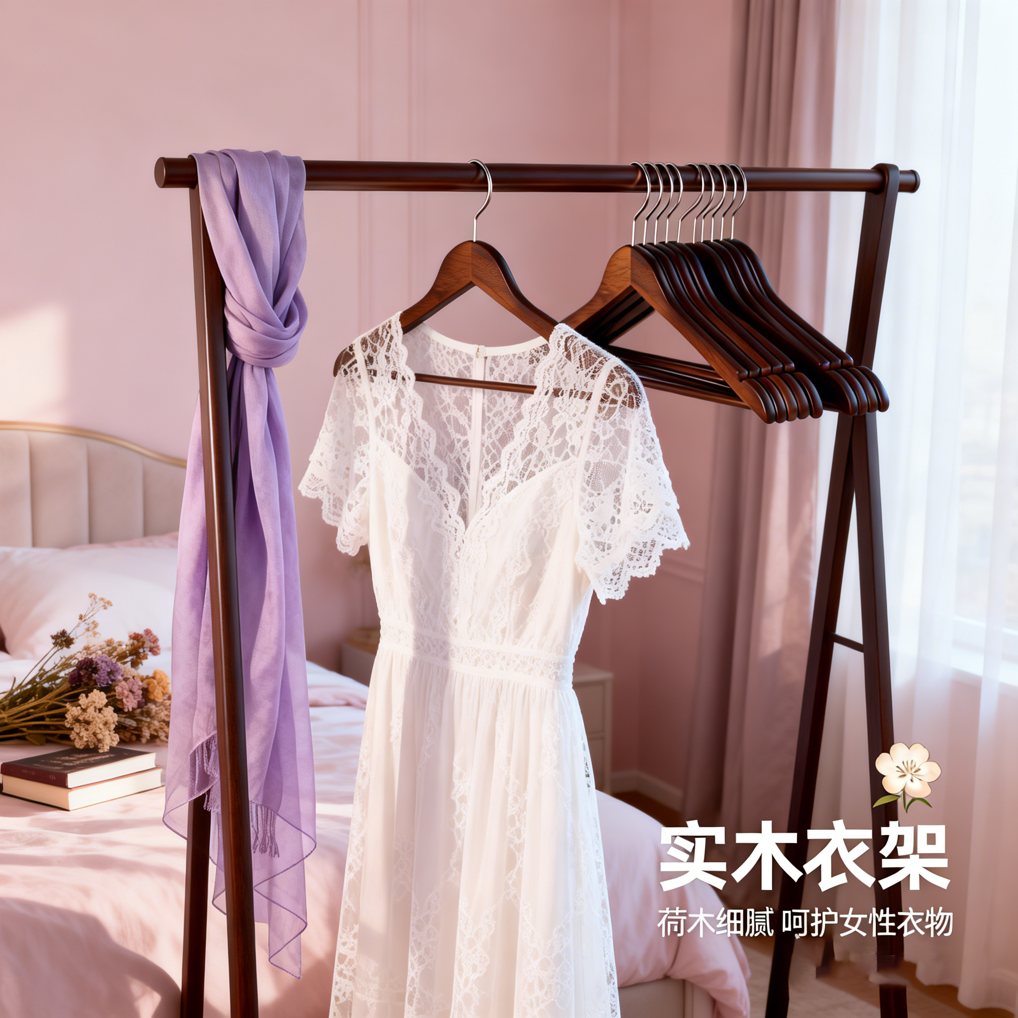木质衣架家用挂衣无痕木头加厚防滑加宽服装店酒店衣架子衣柜撑子,淘宝优惠券,粉丝福利购,淘宝优惠卷