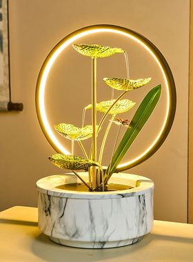 招财流水摆件循环水办公室桌面装饰客厅玄关M开业礼物乔迁新居礼