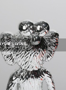 简约轻奢家居创意艺术电镀卡通人物展厅软O装饰品样板房间摆件