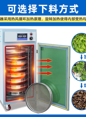 烘焙机茶叶五谷药材咖啡豆水果干片食品旋转式不锈钢烘干机