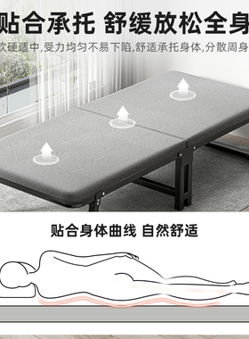 午休折叠床单人床办公室工位睡觉神器家用成人便捷行军床陪护床