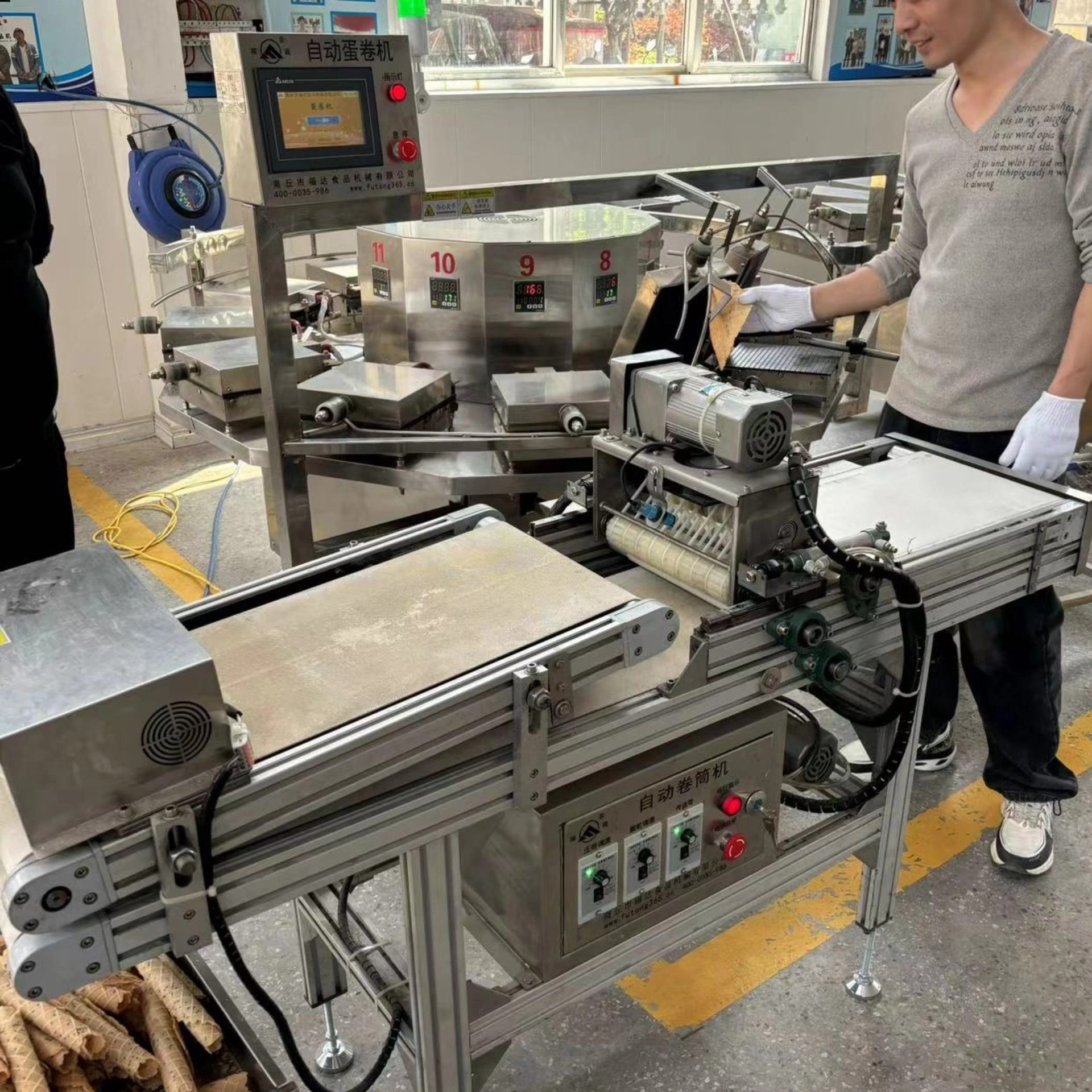 福通蛋卷粗细可调多功能鸡蛋卷设备模具可以定全自动蛋卷机卷筒机,淘宝优惠券,粉丝福利购,淘宝优惠卷