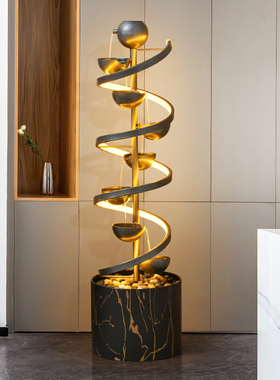 流水摆件循环水景观客厅落地电视柜旁边装饰新房乔迁礼物