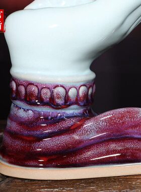 钧瓷摆件妙德吉祥河南禹州神垕钧窑花瓶高档礼品送领导同事老师