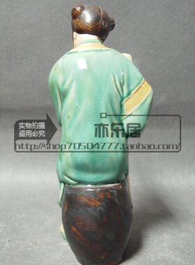 石湾公仔餐厅博古架仕女摆件商务礼品古典美女中国特色手工陶艺品