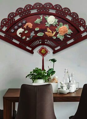 中式客厅装饰画电视沙发背景墙画玄关家和万事兴壁画玉雕餐厅挂画