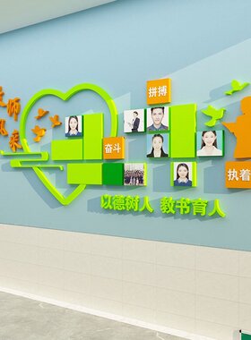 教师风采文化师资形象简介照片墙展示幼儿园办公室装饰培训机构班