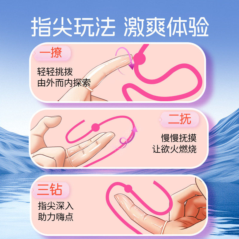Beilele finger cots disposable finger cots sexy hyaluronic acid ice and fire pleasure foreplay female le couple adult products