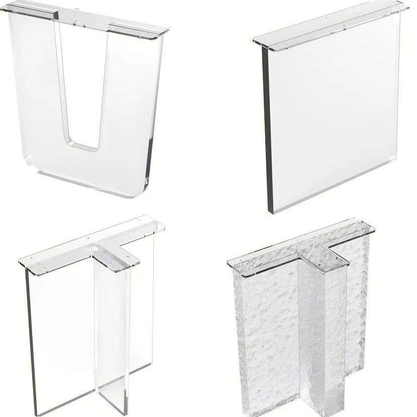 高透明亚克力桌腿桌脚塑胶支架桌角磨砂彩色悬浮餐桌脚加工,淘宝优惠券,粉丝福利购,淘宝优惠卷