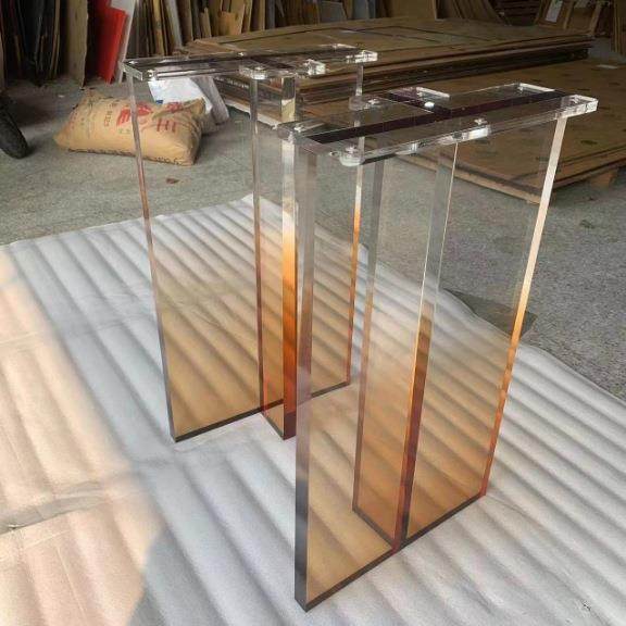 高透明亚克力桌腿桌脚塑胶支架桌角磨砂彩色悬浮餐桌脚加工,淘宝优惠券,粉丝福利购,淘宝优惠卷