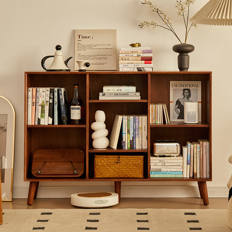 清仓捡漏实木书柜格子柜胡桃木色落地书架展示柜儿童零食柜玩具柜,淘宝优惠券,粉丝福利购,淘宝优惠卷