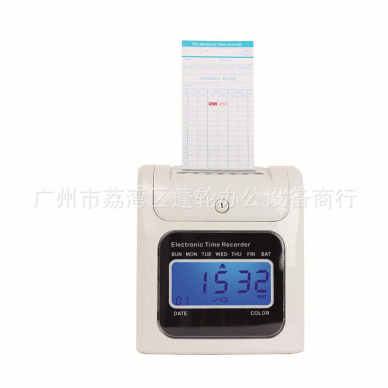 English version of foreign trade export paper card button attendance machine clock machine S-960 two-color printing LCD clock clock