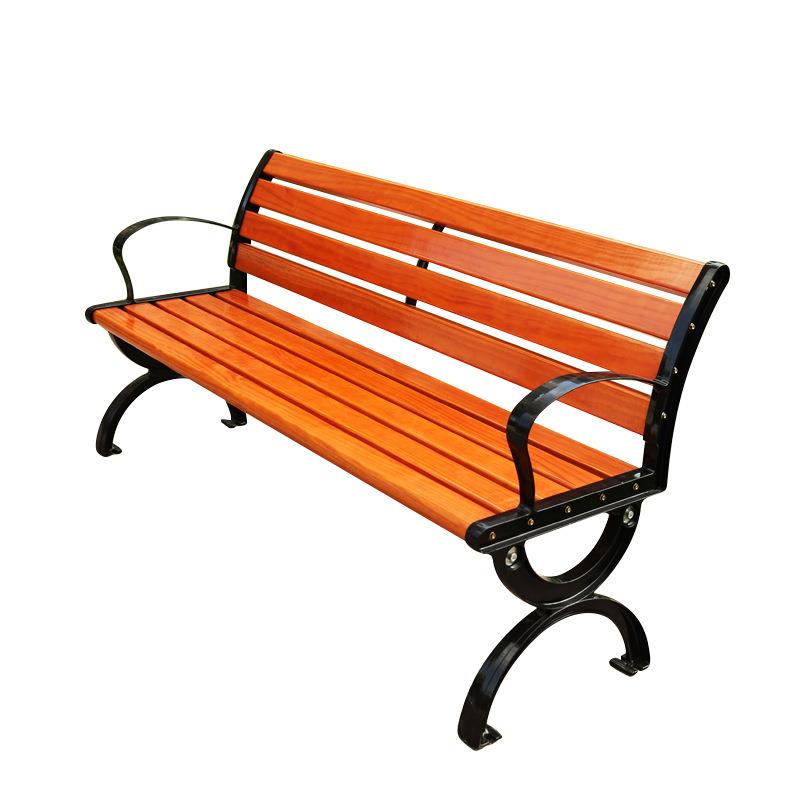 公园椅户外长椅广场庭院小区休闲座椅防腐木靠背排椅塑木长条凳子 - 图3