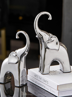 简约招财大象摆k件创意玄关客厅电视柜酒柜办公室桌面装饰送礼