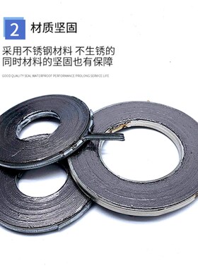 金属垫片法兰高温高压密封垫圈石墨缠绕内外环不锈钢阀门人孔垫片