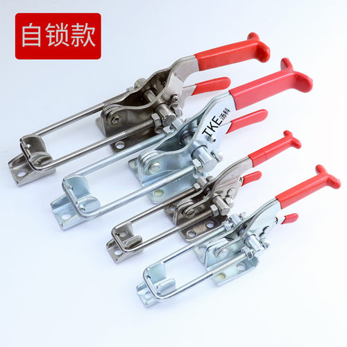 304不锈钢可调节锁扣夹具锁夹搭扣 快速压紧器门栓快速锁夹 - 图1