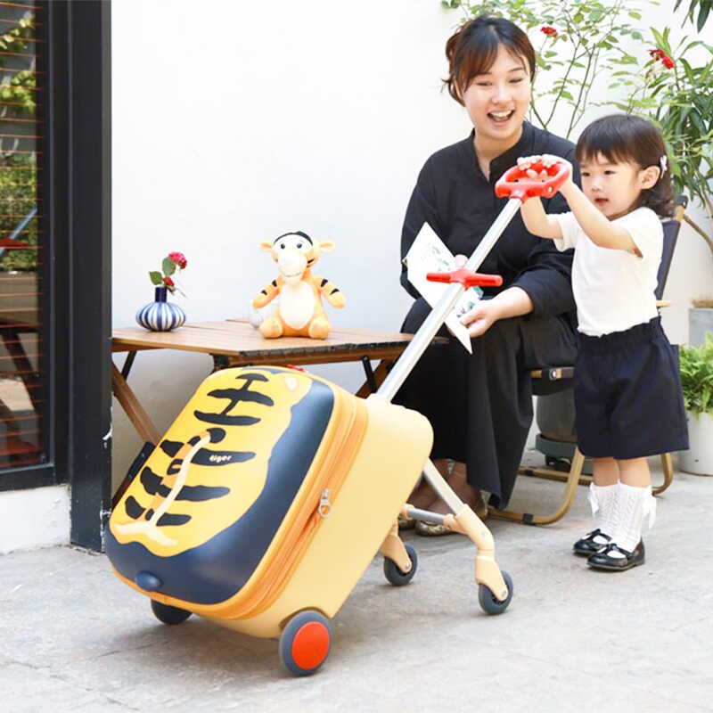 叨叨奶爸行李箱儿童可坐骑男女孩懒人遛溜娃神器可登机宝宝拉杆箱 - 图2