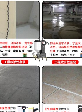 高压注浆机堵漏灌浆机聚氨酯防水补漏环氧树脂聚脲止水泥神器针头
