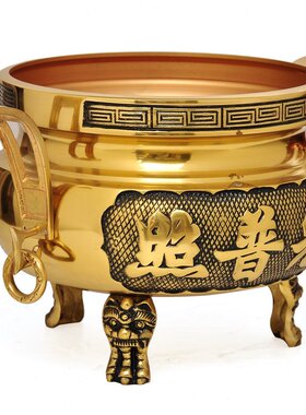 大号全铜双耳三脚莲花龙头炉香炉檀香线香炉香薰炉