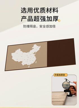 地图旅行足迹毛毡板墙贴照片墙高级感墙面装饰相片展示墙板定制