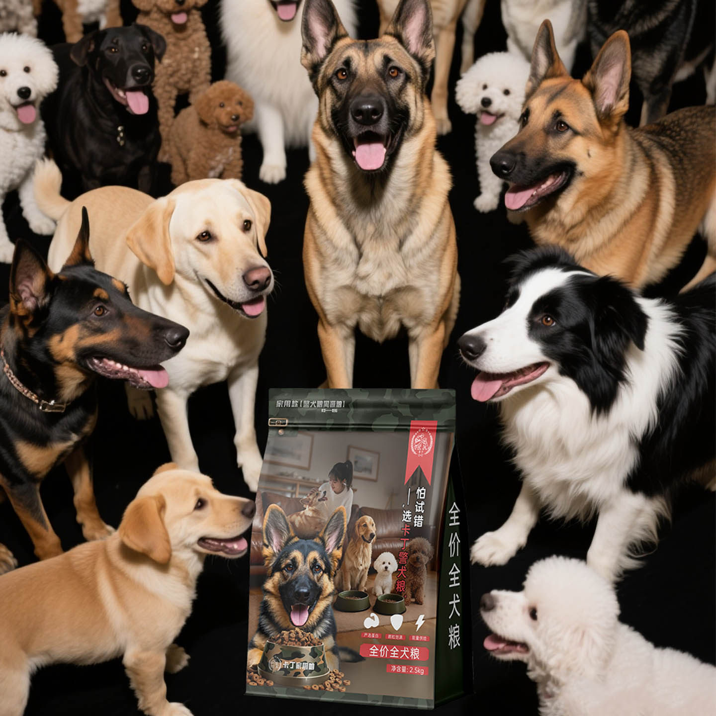 【J犬同源】卡丁高蛋白狗粮全犬种通用金毛成年德牧幼犬增肥专用