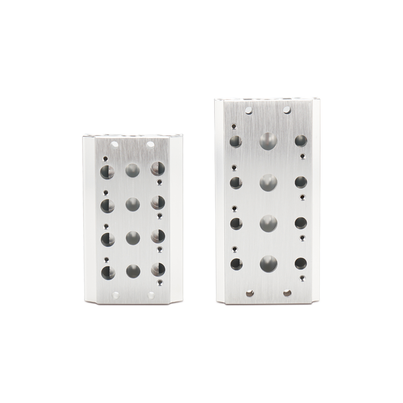 电磁阀汇流板气动铝合金2位6位插座底100M/200M/300M/400M - 图3