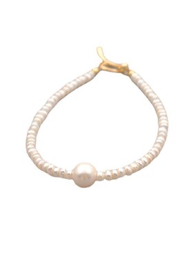 淡水小米粒小珍珠手链细小珠珠手串简约韩版可叠戴手饰女生礼物