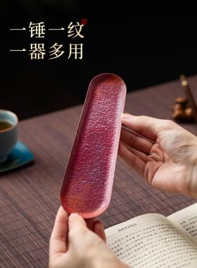 线香小马底座托盘套装室内古铜线香香插套装茶道摆件熏香精致斑铜