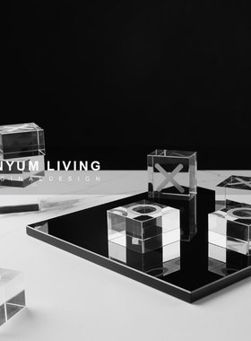 轻奢卧室桌面摆设m客厅装饰品创意水晶工艺品棋盘摆件家居软装