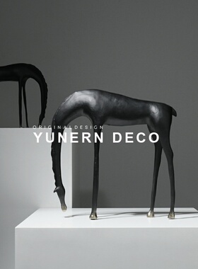 简约现代家居客厅创意艺术动物工艺品摆件售楼处样板房间软装饰品