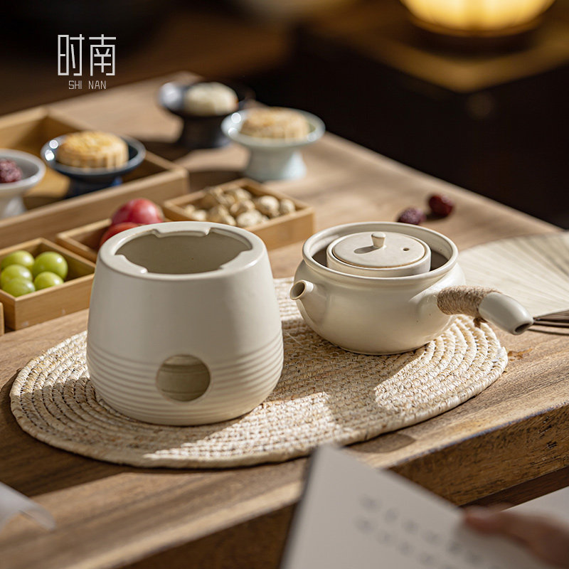 普洱煮茶器白茶黑茶专用侧把煮茶壶陶瓷酒精灯底座罐罐奶茶煮茶炉,淘宝优惠券,粉丝福利购,淘宝优惠卷