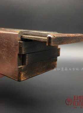 仿老镶嵌雕刻双牛带机关首饰盒木盒小盒子仿古木雕储物收纳盒嫁妆