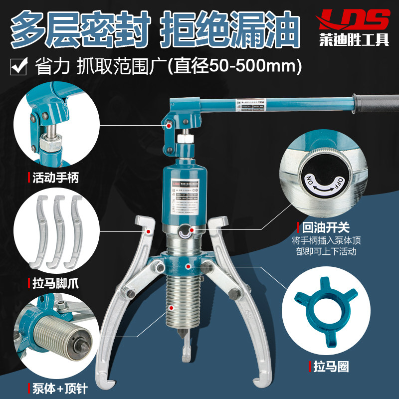 CK-20分体式液压拉马 液拔轮器 20T轴承拉马工具 三爪 二爪拉马 - 图2