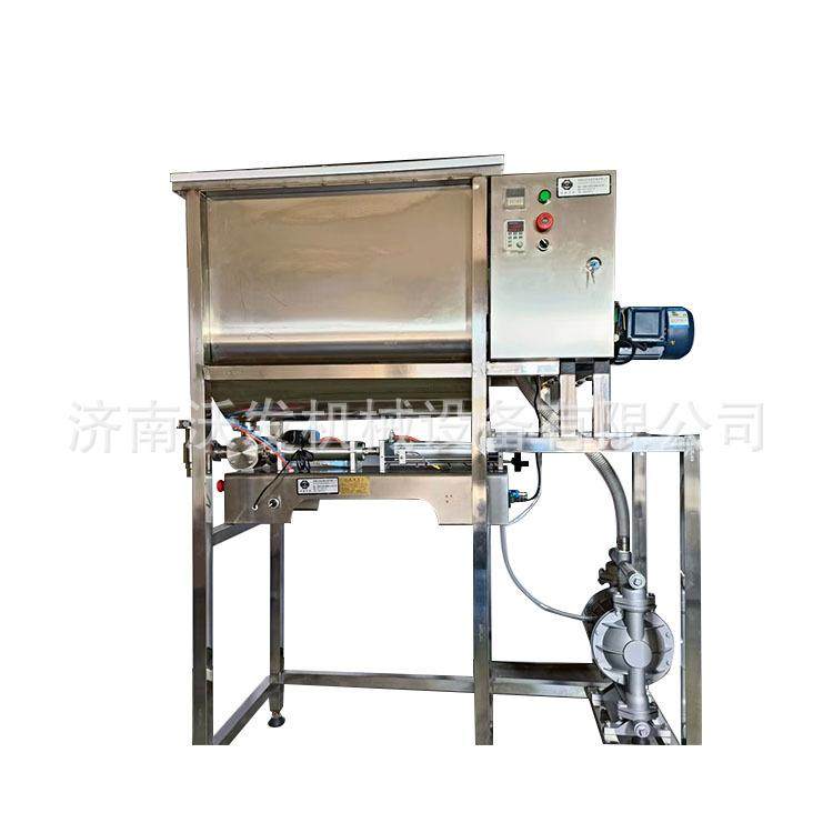 大型搅拌湿猫粮灌装机山东宠物肉泥气动罐装加工全自动,淘宝优惠券,粉丝福利购,淘宝优惠卷