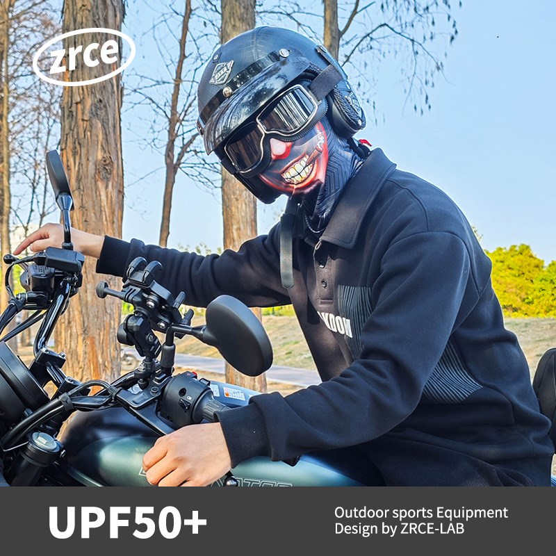 摩托车冰丝骑行头套男头盔内衬女骑全脸速干亲肤面罩户外防汗围脖 - 图3