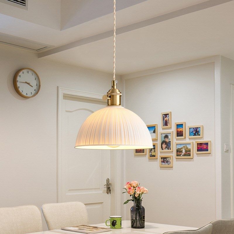 复古陶瓷半圆灯罩日式半透光创意个性民宿卧室床头灯吧台餐厅吊灯,淘宝优惠券,粉丝福利购,淘宝优惠卷