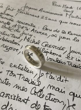 欧美风时尚MM6马吉拉数字颠倒徽标字母戒指男女情侣对戒做旧指环