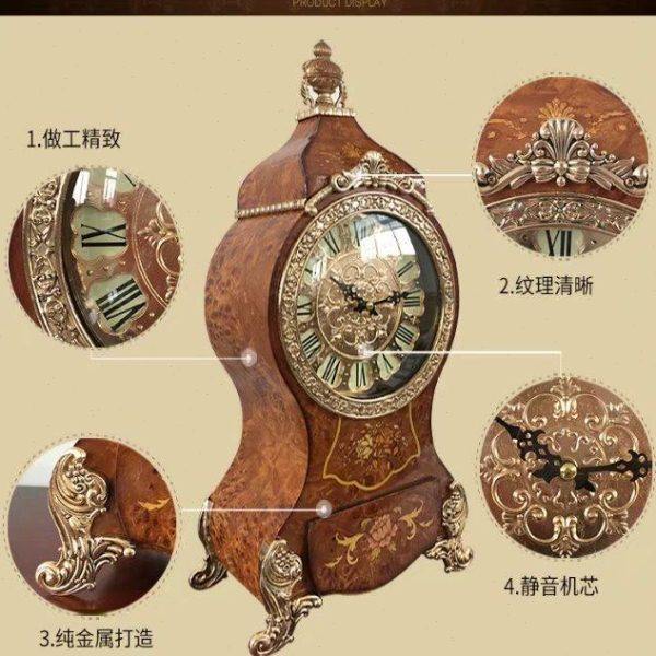 欧式座钟客厅摆台式表轻奢桌面时钟装饰坐钟家用摆件复古高级钟表,淘宝优惠券,粉丝福利购,淘宝优惠卷