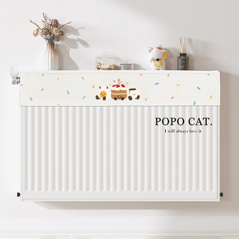 卡通家用暖气g片防尘罩老式取暖器美化遮挡布魔术贴暖气遮挡罩盖 - 图0