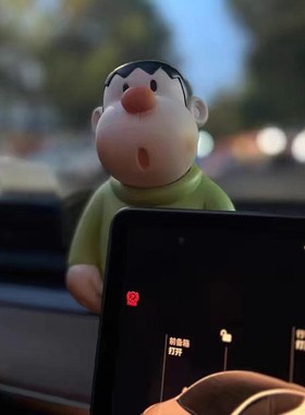 可爱创意胖虎汽车摆件车内中控仪表台面车载装饰O公仔玩偶2025新