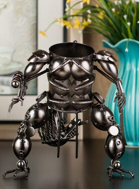 创意酒架机器人餐桌摆件客厅摆设工艺品时尚室家居装饰品会所画