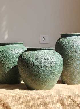 景德镇陶瓷花瓶三件套 插花花器 高温瓷器 家居装饰摆件