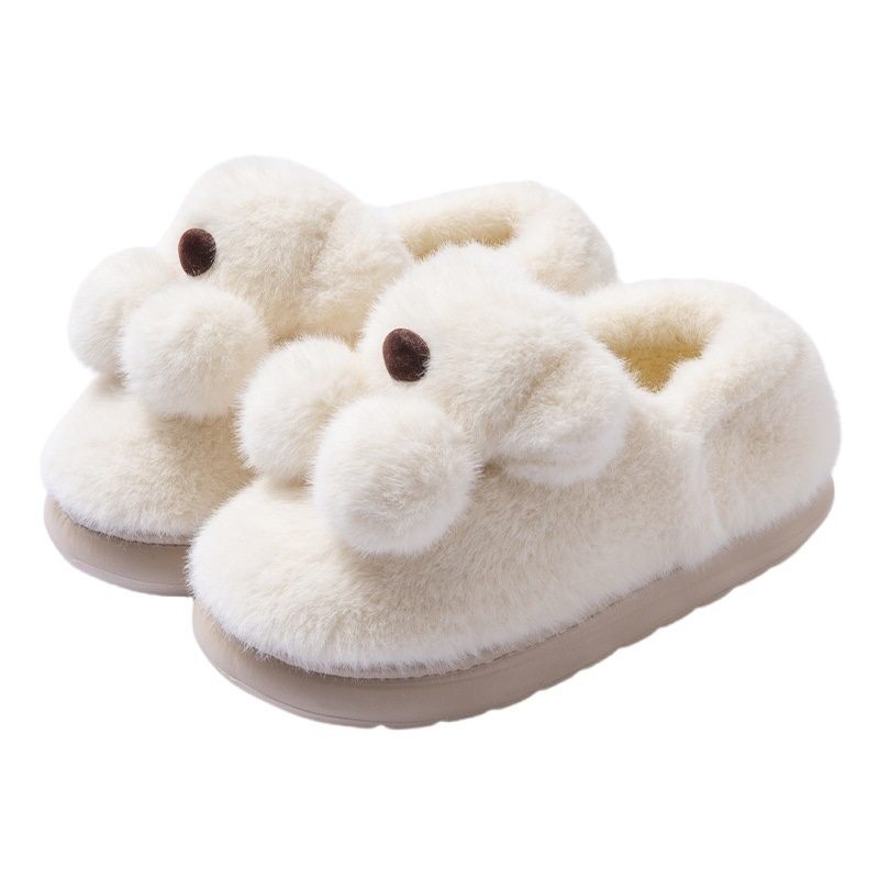 新款包跟室内家居厚底防滑可爱毛绒棉鞋小熊毛毛棉拖童鞋秋冬,淘宝优惠券,粉丝福利购,淘宝优惠卷
