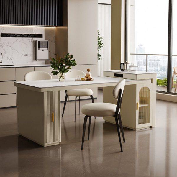 2025岩板岛台餐桌一体现简约家用厨房多功能带电磁炉可伸缩岛台,淘宝优惠券,粉丝福利购,淘宝优惠卷