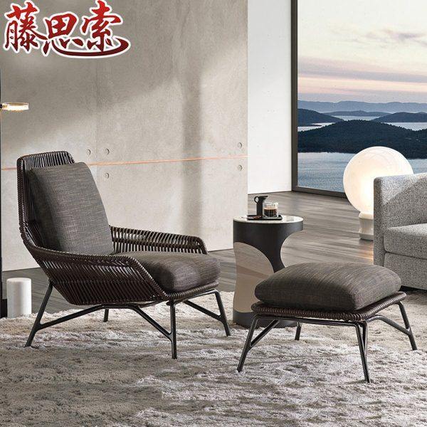 户外沙发藤编软装创意家具藤沙发单人北欧现代阳台花园单人沙发椅,淘宝优惠券,粉丝福利购,淘宝优惠卷